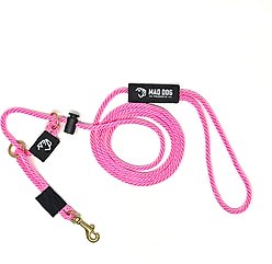 Mad Dog Products English Slip/Safety Strap Combo Dog Leash, Pink, 6-ft long, 1/4-in wide slide 1 of 4