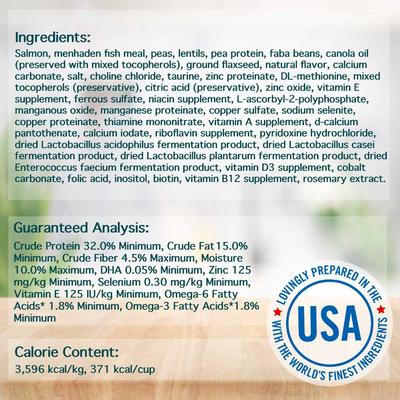 Show full view: Chicken Soup for the Soul Salmon & Legumes Recipe Grain-Free Dry Cat Food, 12-lb bag slide 6 of 10