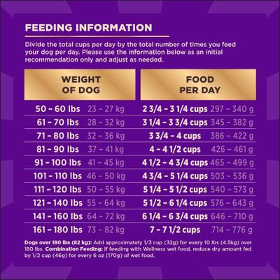 Show full view: Wellness CORE+ Large Breed Chicken & Turkey Grained Natural Adult Dry Dog Food, 20-lb bag slide 9 of 11