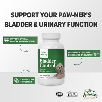 Show full view: Terry Naturally Animal Health Bladder Control Dog Supplement, 30 count slide 5 of 11