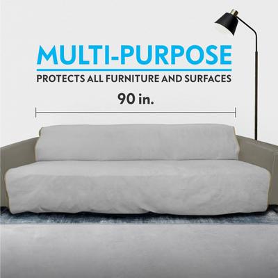 Show full view: Paw Inspired Waterproof Dog & Cat Bed & Furniture Protector Cover, Tan/Gray slide 3 of 8