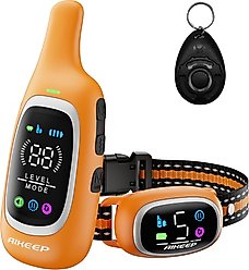 Aikeep 3300-ft Smart 2-in-1 Anti-Bark & Training Dog Shock Collar, Orange