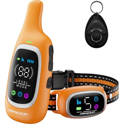 Aikeep Aikeep 3300-ft Smart 2-in-1 Anti-Bark & Training Dog Shock Collar, Orange