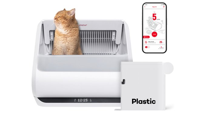 Cat Pee Odor Cleaning Litter Box With Bleach POPUR X5 Robot