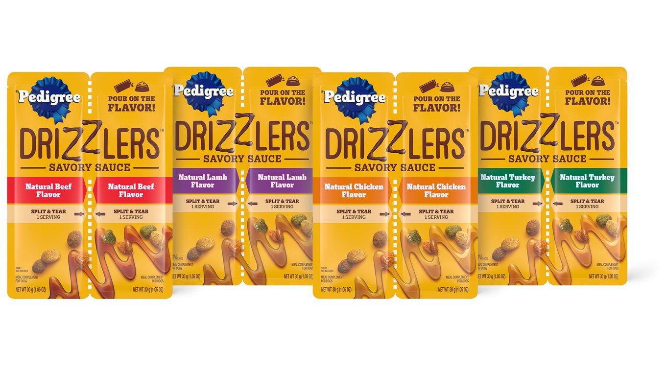 PEDIGREE Drizzlers Savory Sauce Multipack Dog Food Topper, 60-g pouch ...
