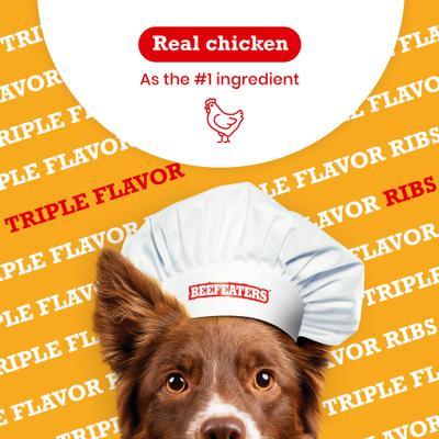 Show full view: Beefeaters Triple Flavor Ribs Jerky Dog Treats, 1.65-oz, case of 12 slide 5 of 8
