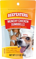 Beefeaters Munchy Chicken Dumbbells Jerky Dog Treat, 2.11-oz bag, case of 12