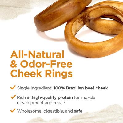Show full view: Natural Farm Beef Cheek Rings Dog Chews, 5 count slide 4 of 8