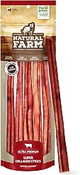 Natural Farm 12-inch Super Collagen Sticks Dog Chew Treats, 5 count
