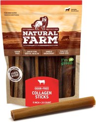 Natural Farm 6-inch Collagen Sticks Dog Chew Treats, 25 count