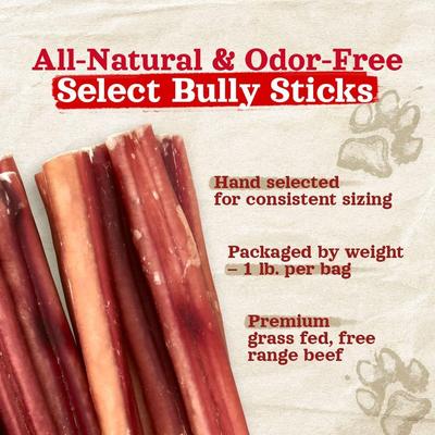 Show full view: Natural Farm 12-inch Select Bully Sticks Dog Treats, 1-lb bag slide 3 of 10