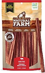 Natural Farm 12-inch Select Bully Sticks Dog Treats, 1-lb bag