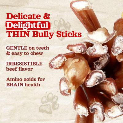 Show full view: Natural Farm 12-inch Thin Bully Sticks Dog Treats, 12 count slide 3 of 6