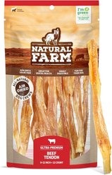 Natural Farm 9 to 12-inch Beef Tendon Dog Chews, 12 count