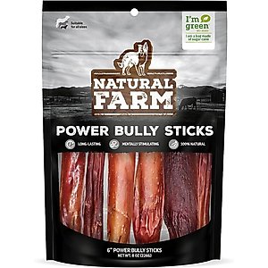 Natural Farm 6-inch Power Bully Dog Treats, 8-oz bag