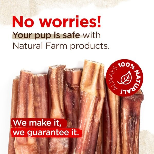 Natural Farm Power 2 to 3-in Beef Bully Sticks Dog Treats, 1-lb bag