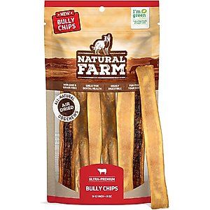 Natural Farm 9 to 12-inch Bully Chips Dog Treats, 8-oz bag