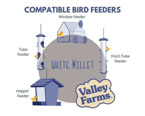 Show full view: Valley Farms White Millet Wild Bird Food, 20-lb bag slide 5 of 10