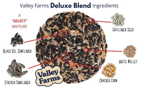 Show full view: Valley Farms Deluxe Wild Bird Food, 40-lb bag slide 6 of 9