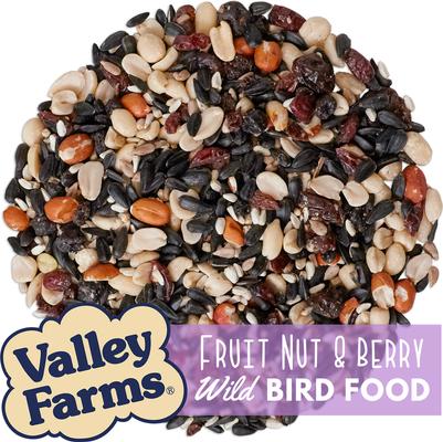 Show full view: Valley Farms Fruit, Nut & Berry Mix Wild Bird Food, 4-lb bag slide 3 of 9