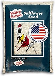 Valley Farms Safflower Seed Wild Bird Food, 4-lb bag