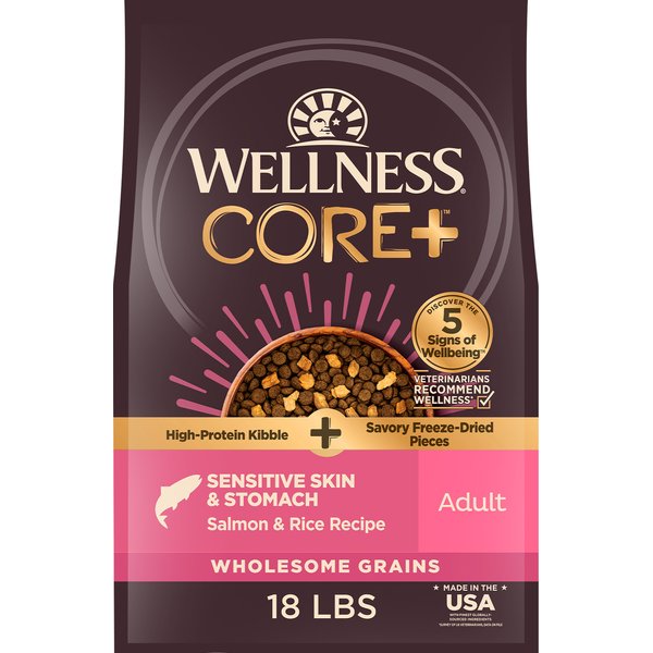 Wellness Complete Health Sensitive Skin & Stomach Natural Adult Salmon & Rice Recipe Dry Dog Food