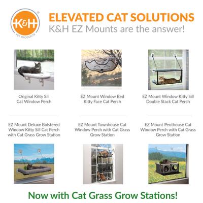 Show full view: K&H Pet Products EZ Mount Cat Window Perch Kitty Sill, Gray slide 10 of 14