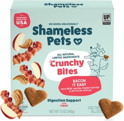 Shameless Pets Bacon It Easy Bacon Flavor Crunchy Dog Treats, 12-oz box