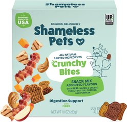Shameless Pets Crunchy Bites Snack Mix Crunchy Dog Treats, 10-oz box