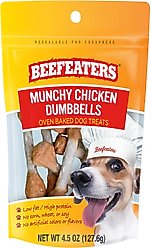 Beefeaters Munchy Chicken Dumbbells Jerky Dog Treat, 4.5-oz bag
