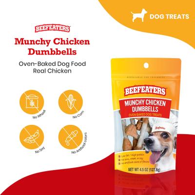 Show full view: Beefeaters Munchy Chicken Dumbbells Jerky Dog Treat, 4.5-oz bag slide 3 of 8