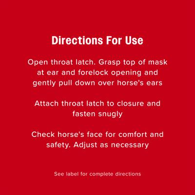 Show full view: Farnam SuperMask II Horse Fly Mask with Covered Ears, White, Horse slide 9 of 11