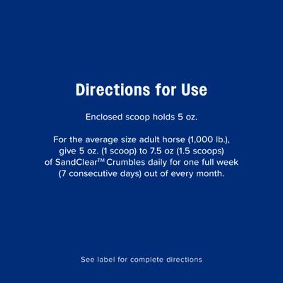 Show full view: Farnam SandClear Natural Psyllium Fiber Crumbles Apple/Molasses Flavor Horse Supplement, 3-lb bucket slide 9 of 11