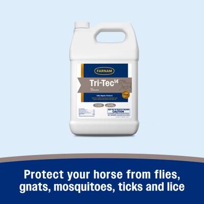 Show full view: Farnam Tri-Tec 14 Fly Repellent for Horses, 1-gal bottle slide 4 of 12