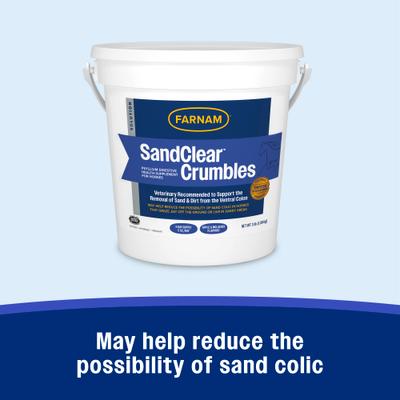 Show full view: Farnam SandClear Natural Psyllium Fiber Crumbles Apple/Molasses Flavor Horse Supplement, 3-lb bucket slide 3 of 11