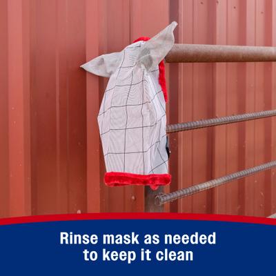 Show full view: Farnam SuperMask II Horse Fly Mask with Covered Ears, White, Horse slide 7 of 11