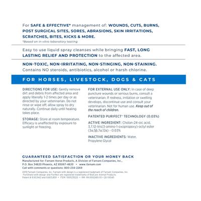 Show full view: Farnam PuriShield Farm Animal & Horse Fast-Acting Wound & Skin Care Spray, 16-fl oz bottle slide 2 of 11