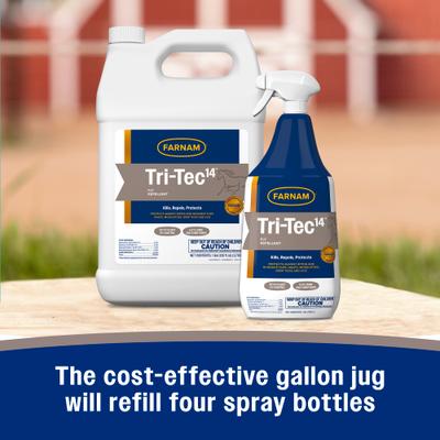 Show full view: Farnam Tri-Tec 14 Fly Repellent for Horses, 1-gal bottle slide 3 of 12