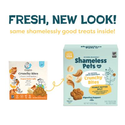 Show full view: Shameless Pets Peanut Butter Split Peanut Butter & Yogurt Flavor Crunchy Dog Treats, 12-oz box slide 3 of 9