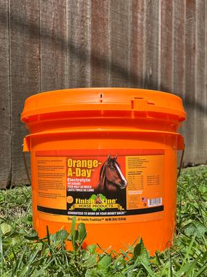 Show full view: Finish Line Orange-A-Day Electrolyte Powder Orange Flavor Horse Supplement, 30-lb tub slide 2 of 2
