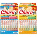 Inaba Churu Tuna & Seafood + Chicken Variety Creamy Lickable Cat Treats