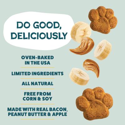 Show full view: Shameless Pets Peanut Butter Split Peanut Butter & Yogurt Flavor Crunchy Dog Treats, 12-oz box slide 4 of 9