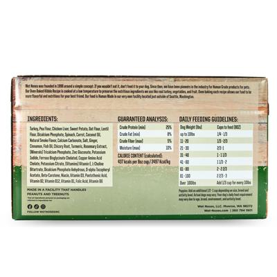 Show full view: Wet Noses Oven Baked Human Grade Turkey Recipe Dry Dog Food, 5-lb box slide 4 of 9