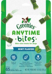Greenies Anytime Bites Mint Flavor Soft & Chewy Dog Treats, 10.3-oz bag