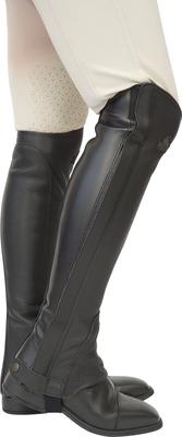 Show full view: Grand Prix Full Italian Leather Half Chaps, Black, 14/16 slide 2 of 9