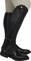 Grand Prix Elite Leather Half Chaps, Black, X-Small