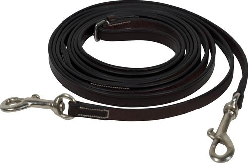Show full view: Huntley Equestrian Sedgwick Leather Draw Horse Reins with Snap Ends, Australian Nut, 84-in slide 2 of 7