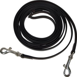 Huntley Equestrian Sedgwick Leather Draw Horse Reins with Snap Ends, Australian Nut, 84-in