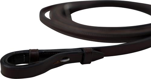 Show full view: Huntley Equestrian Sedgwick Pelham Rubber Lines Flat Curb Horse Reins, Australian Nut, Full slide 3 of 7
