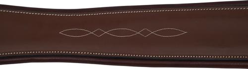 Show full view: Huntley Equestrian Sedgwick Leather Fancy Stitched Padded Leather Contour Shaped Girth, Havana, 50-in slide 9 of 9